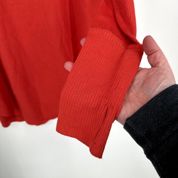 We The‎ Free Free People Snowy Thermal Top Orange Size Large - Picture 2 of 7